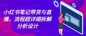 小红书笔记带货与直播，流程超详细拆解分析设计-网创资源站