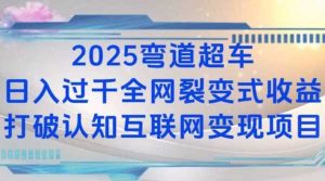 2025弯道超车日入过K全网裂变式收益打破认知互联网变现项目【揭秘】-网创资源站