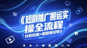 短剧推广搬运实操全流程，0粉拉新+星图强引导-网创资源站