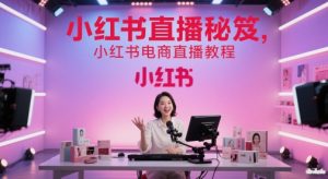 小红书直播秘笈，小红书电商直播教程-网创资源站