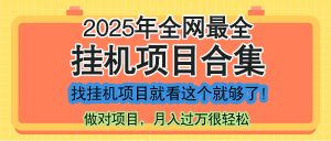 最新2025年挂机项目合集，一套课程全部讲完，找项目看这一个课程就够了！-网创资源站