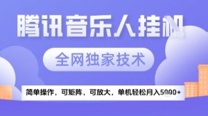 2025腾讯音乐挂G项目，全网独家技术，全新玩法，轻松月入5k+【揭秘】-网创资源站