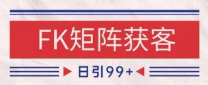 小红书某音FK赛道引流获客 自热矩阵日引200+【揭秘】-网创资源站