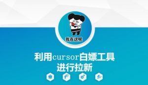 利用cursor白嫖工具进行拉新-网创资源站