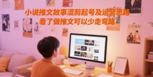 小说推文故事混剪起号及运营思路，看了做推文可以少走弯路-网创资源站