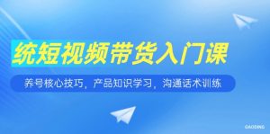 短视频带货入门课，养号核心技巧，产品知识学习，沟通话术训练-网创资源站