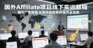 国外Affiliate项目线下实训教程,国外广告联盟从零开始的具体操作全流程-网创资源站