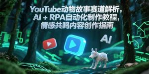 YouTube动物故事赛道解析，AI+RPA自动化制作教程，情感共鸣内容创作指南-网创资源站