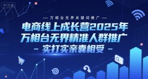 电商线上成长营2025年,万相台无界关键词推广-万相台无界精准人群推广-实打实亲囊相受-网创资源站