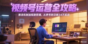 2025视频号运营全攻略，推流机制加短剧剪辑，从养号到日销34万实战-网创资源站
