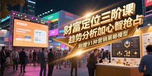 财富定位三阶课,趋势分析加心智抢占,附赠91种营销策略模型-网创资源站