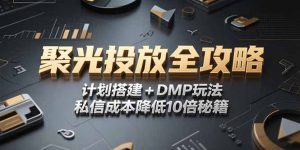 2025小红书聚光投放全攻略，计划搭建+DMP玩法，私信成本降低10倍秘籍-网创资源站
