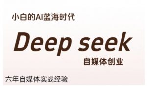 普通人利用Deepseek自媒体创业，零基础友好，小白的AI蓝海时代-网创资源站