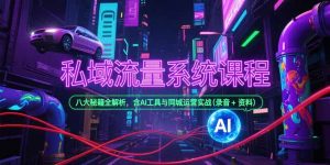 私域流量系统课程，八大秘籍全解析，含AI工具与同城运营实战(录音+资料-网创资源站