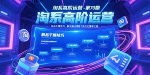 淘系高阶运营-第70期，标品干爆技巧，解决难点策略，大佬操盘方法-网创资源站