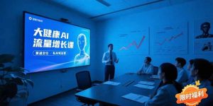 大健康AI流量增长课8.0，赛道定位方法论，AI数字人内容生产，私域转化运营-网创资源站