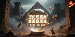 历史短视频赛道变现课，百集素材库应用，文案剪辑技巧，账号运营全案-网创资源站