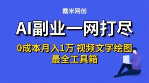 AI副业一网打尽0投入月入1万＋视频文字绘图最全工具箱-网创资源站