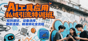AI工具应用私域引流特训班，规则避坑、设备选择、爆款选题、精准转化全流程-网创资源站
