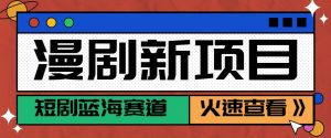 短剧新赛道—动漫短剧玩法，目前红利期月收益轻松达到6000+-网创资源站