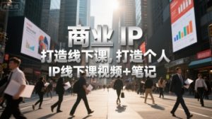 商业IP打造线下课，打造个人 IP线下课视频+笔记-网创资源站