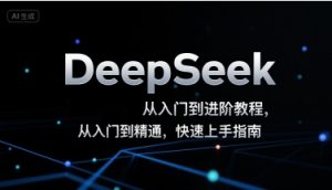 DeepSeek从入门到进阶教程，从入门到精通，快速上手指南-网创资源站