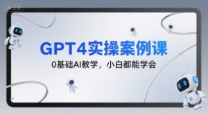 GPT4实操案例课,0基础AI教学,小白都能学会-网创资源站
