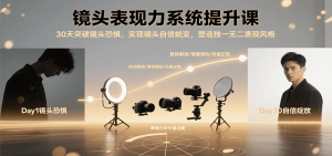 镜头表现力系统提升课,30天突破镜头恐惧实现自信蜕变,塑造独一无二表现风格-网创资源站
