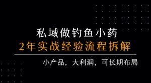 私域做钓鱼小药 每单利润3张+ 详细流程拆解-网创资源站