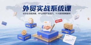 外贸实战系统课：B2B全流程拆解，RFQ深度开发技巧，十大案例策略解析-网创资源站