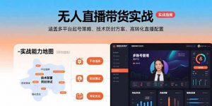 无人直播带货实战，涵盖多平台起号策略、技术防封方案、高转化直播配置-网创资源站