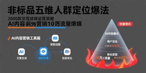 非标品五维人群定位法，2000款滚雪球运营策略，AI内容营销10万流量引爆-网创资源站