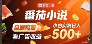 稳定3年官方番茄小说自刷稿费小白单日500+-网创资源站