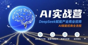 AI实战营：DeepSeek赋能产业商业招商，AI赋能招商全流程-网创资源站