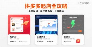 拼多多起店全攻略,暴力冷启,强付费流程,暗券截流,5-7月已验证的方法-网创资源站