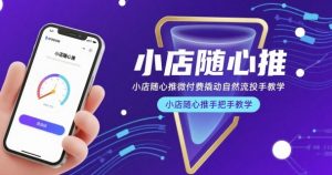 小店随心推微付费撬动自然流投手教学,小店随心推手把手教学-网创资源站