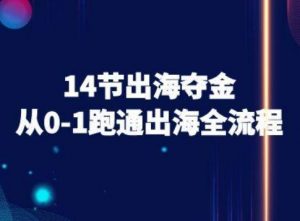 14节出海夺金从0-1跑通出海全流程-跨境电商教程-网创资源站