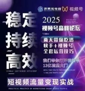 坏男孩电商视频号7月1号线下课,视频号短引、精细化模型打法,三频共振,无人,快手全站精细化运营-网创资源站