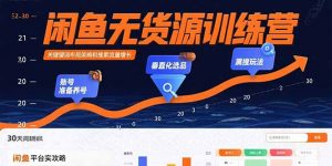 闲鱼无货源训练营:账号准备养号/垂直化选品/黑搜玩法,0基础30天盈利指南-网创资源站