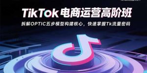 TikTok电商运营高阶班：拆解OPTIC五步模型构建核心，快速掌握Tk流量密码-网创资源站