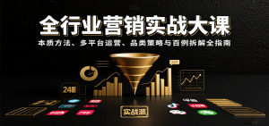 全行业营销实战大课：本质方法、多平台运营、品类策略与百例拆解全指南-网创资源站
