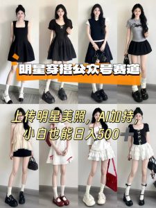 公众号明星穿搭赛道，上传明星美照，AI加持，小白也能日入5张-网创资源站