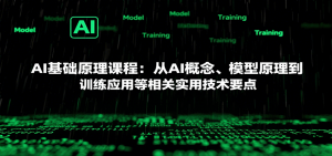 AI基础原理课程：从AI概念、模型原理到训练应用等相关实用技术要点-网创资源站