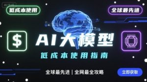 如何低成本使用全球最先进AI大模型,全网最全指南-网创资源站