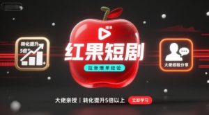 红果短剧拉新大佬爆单经验分享之如何提高短剧转化，这样做，短剧拉新转化直接提升5倍以上-网创资源站