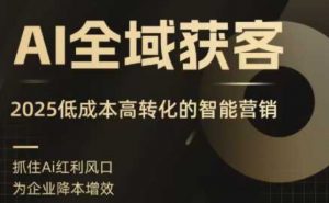 AI全域获客实训营,2025低成本高转化的智能营销,精准找客,高效营销-网创资源站