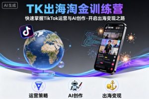 TK出海淘金训练营,助你快速掌握TikTok运营与AI创作,开启出海变现之路-网创资源站