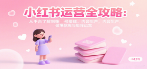 小红书运营全攻略：从平台了解到账号搭建、内容生产，做爆款库与矩阵运营-网创资源站
