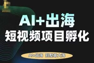 AI·TikTok AI+出海短视频项目孵化，陪你从0-1借助AI实现出海变现-网创资源站