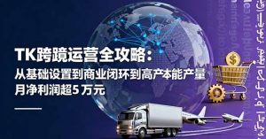 TK跨境运营全攻略：从基础设置到商业闭环到低成本量产，月净利润超5万美元-网创资源站